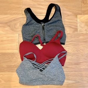 Lot of 3 sports bras small